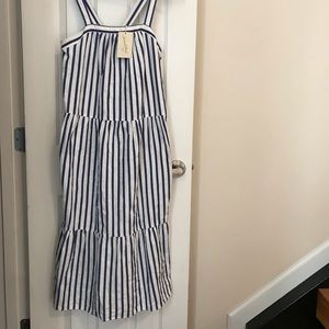 NWT blue and white stripe summer dress